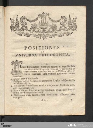 Positiones Ex Vniversa Philosophia.