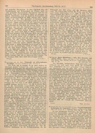 357-358 [Rezension] Kesseler, Kurt, Pädagogik auf philosophischer Grundlage