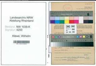 Entnazifizierung Wilhelm Klewe , geb. 12.08.1907 (Meteorloge)