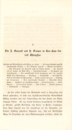 V. Die J. Hancock und F. Cooper in Foo-chow-foo und Shanghae