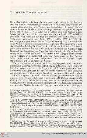 XIII. Agrippa von Nettesheim
