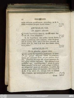 Articulus VIII. De pignore alterato.