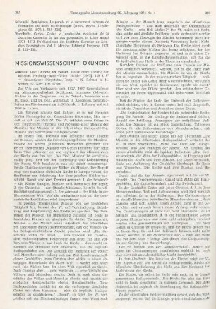 295-298 [Rezension] Amstutz, Josef, Kirche der Völker