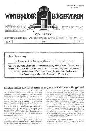 Nr. 7 Juli 1957