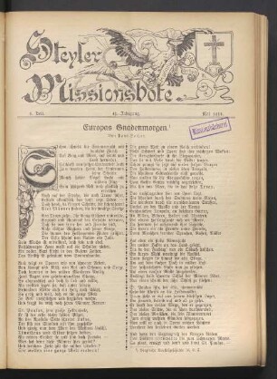 8. Heft. 41. Jahrgang. Mai 1914