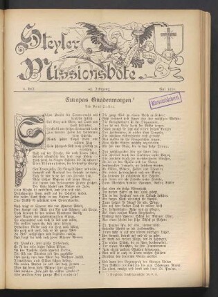 8. Heft. 41. Jahrgang. Mai 1914