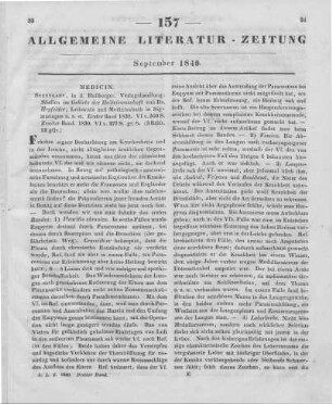 Heyfelder, J. F.: Studien im Gebiete der Heilwissenschaft. Bd. 1-2. Stuttgart: Hallberger 1838-39
