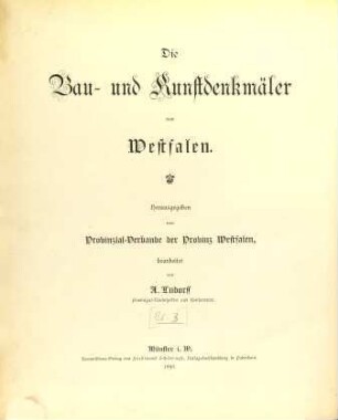 Die Bau- und Kunstdenkmäler des Kreises Lüdinghausen