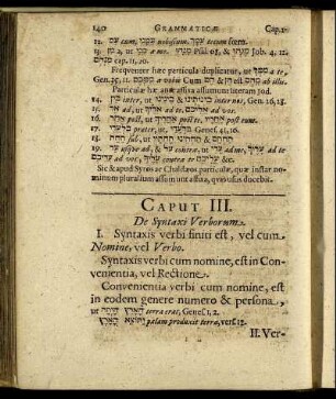 Caput III. De Syntaxi Verborum.