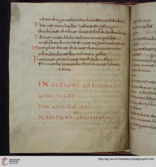 Inhaltsverzeichnis (Capitulae) Buch III
