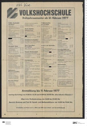 Programm 2. Semester 1976/1977