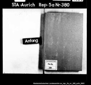 Kuratel über Enno Friedrich von Wicht zu Aurich