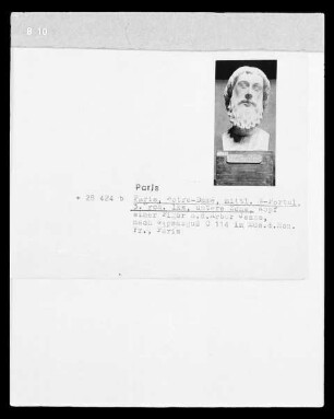Paris, Notre Dame, mittleres Westportal, 3. Archivolte links, Kopf einer Figur aus dem Baum Jesse