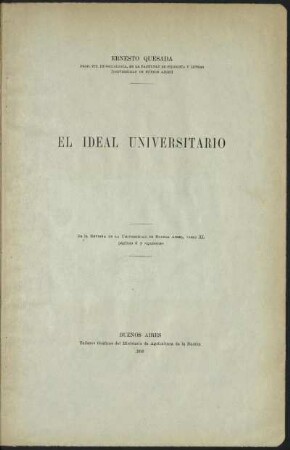 El ideal universitario