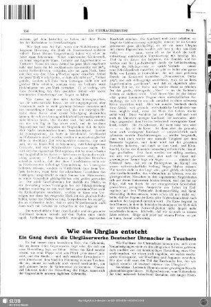 Wie ein Uhrglas entsteht : Ein Gang durch die Uhrgläserwerke Deutscher Uhrmacher in Teuchern
