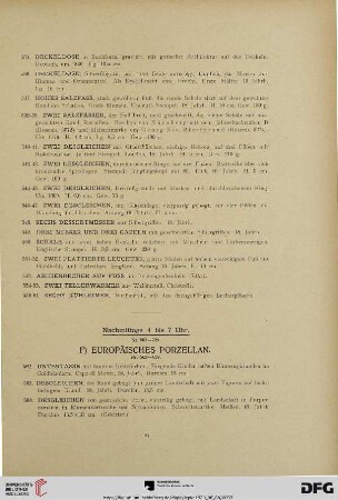 F) Europäisches Porzellan (Nr. 562-639)