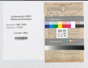 Entnazifizierung Max Louven, geb. 06.01.1892 (Maschinenschlosser)