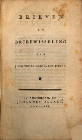 Brieven en briefwisseling