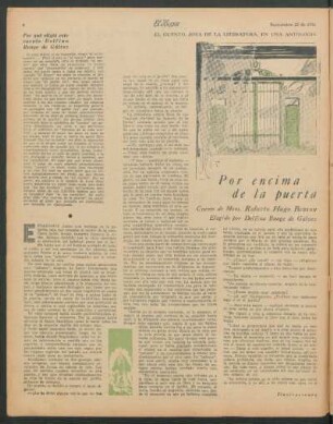 Por encima de la puerta : Cuento