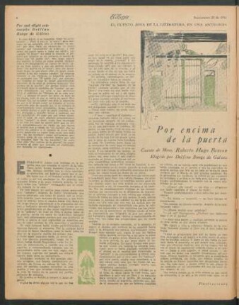 Por encima de la puerta : Cuento