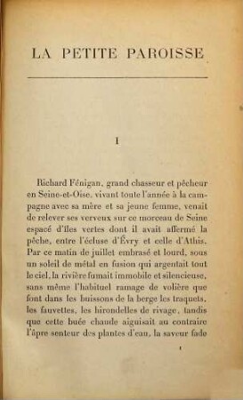 La petite paroisse : moeurs conjugales