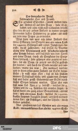 Der dreyzehende Brief.