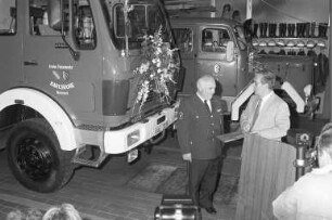 Inbetriebnahme eines neuen Tanklöschfahrzeugs (TLF 16/25) bei der Freiwilligen Feuerwehr Neureut