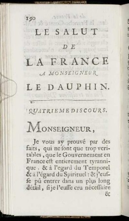 Quatrieme Discours.