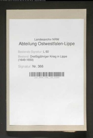 Kriegskontributionen und außerordentliche Kontributionsleistungen (Fourage, Servisgelder, Proviant, Holzlieferungen etc.) an die Kaiserlichen und Schweden 1647