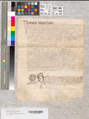 Notariatsinstrument betreffend den Vergleich zwischen dem Propst Bernard Döring und dem Kapitel von St. Johann und Dionys über verschiedene Streitigkeiten.