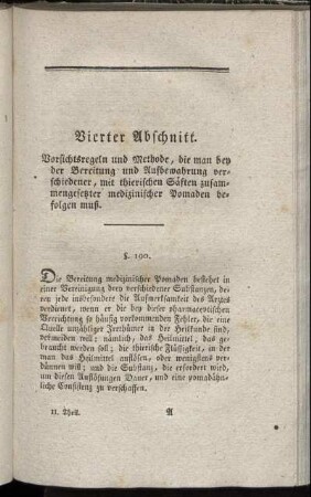 Vierter Abschnitt. Vorsichtsregeln und Methode ... medizinischer Pomaden befolgen muß.