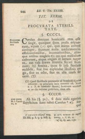 Tit. XXXIII. De Procurata Sterilitate