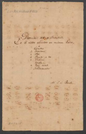 Es ist nichts Gesundes an meinem Leibe; V (3), Coro, orch; BWV 25; BC A 129