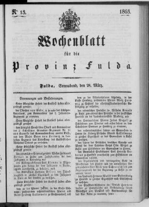 Nr. 13, Ausgabe vom 28. März 1863