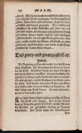Das zwey- und zwanzigste Capitel.