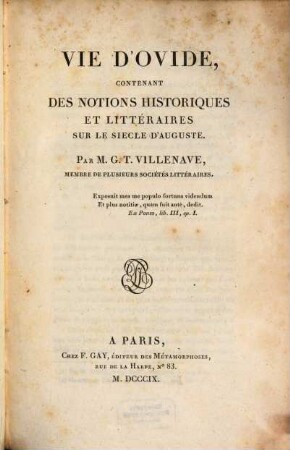 Vie d'Ovide