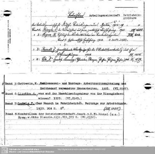 Schriften Arbeitsgemeinschaft