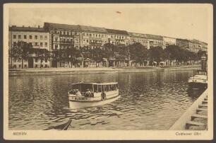 Ansichtskarte Kottbusser Ufer mit Booten