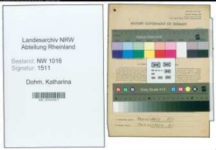 Entnazifizierung Katharina Dohm , geb. 10.09.1885 (Putzmacherin)