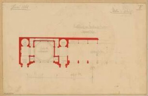 Basar Monatskonkurrenz Juni 1868: Grundriss; Maßstabsleiste
