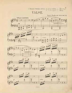 Trois morceaux pour piano, oeuvre 34, 1. Valse