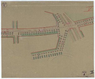 Planvorschlag zur Verlegung der Eisenbahnlinie Düsseldorf- Rath