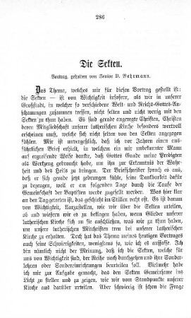 Die Sekten.