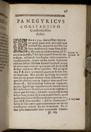 Panegyricus Constantino Constantii filio dictus