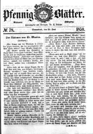 No. 78, Sonnabend, den 29. Juni