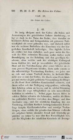 Cap. IV: Die Zeiten des Cultus