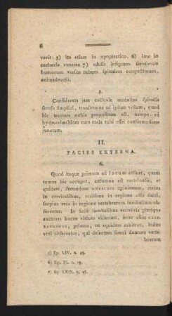 II. Facies Externa.