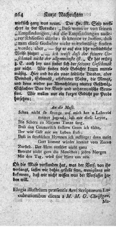 Elogia illustrium præsentis Aevi Scriptorum Lucubrationibus.