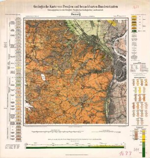 [1677] Danzig, Geologische Karte von Preußen und benachbarten Bundesstaaten