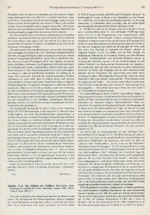 437-439 [Rezension] Theißen, Gerd, Der Schatten des Galiläers